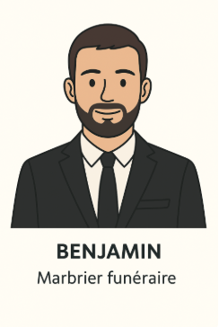 marbrier funéraire, artisan spécialisé dans la taille et la pose de monuments funéraires en granit